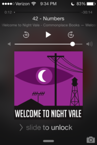 A screen-grab taken by Verge writer, Will Brucella, while listening to a Night Vale podcast. 