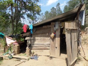 A glimpse of the dwelling of one Guatemalan family. By Sandie Figueroa. 