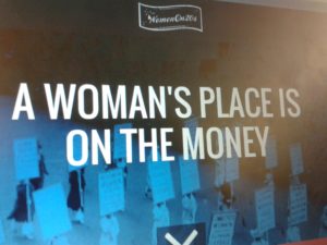 The website of the Women on 20s campaign asserts that "a woman's place is on the money."